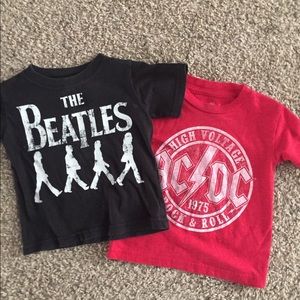 toddler band shirts! Size 12M Beatles and AC/DC